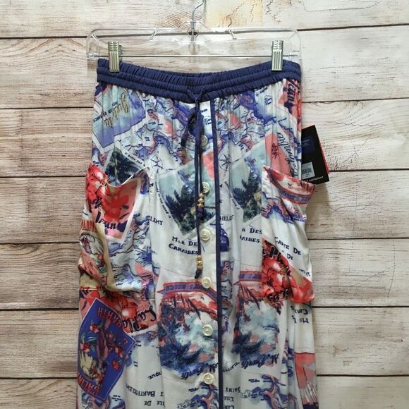 NEW WITH TAGS PETER‎ SOM FOR DESIGN NATION ISLE FRANCE PRINT MAXI SKIRT - Picture 2 of 10